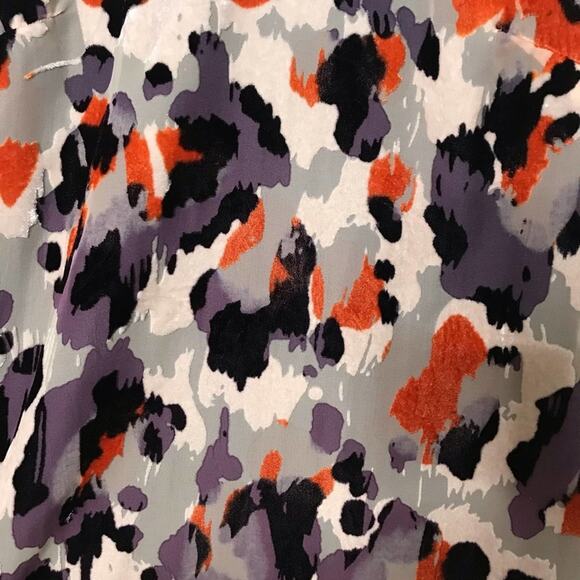 CAbi Radiant Dress Cream Velvet Burnout Floral Autumnal Sleeveless Work Size XS - Picture 3 of 9